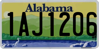 AL license plate 1AJ1206