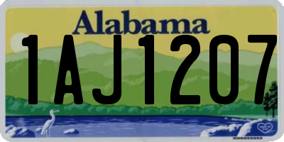 AL license plate 1AJ1207