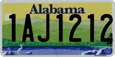 AL license plate 1AJ1212