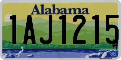 AL license plate 1AJ1215