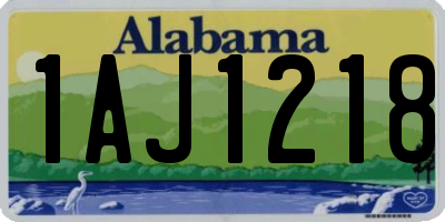 AL license plate 1AJ1218
