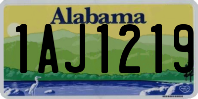 AL license plate 1AJ1219