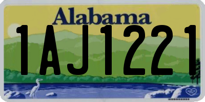 AL license plate 1AJ1221