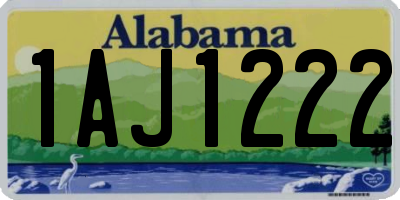 AL license plate 1AJ1222