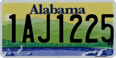 AL license plate 1AJ1225