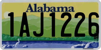 AL license plate 1AJ1226