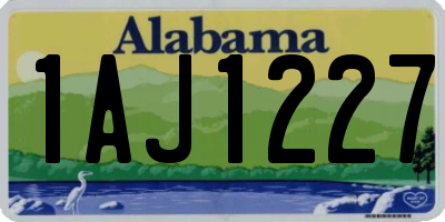 AL license plate 1AJ1227