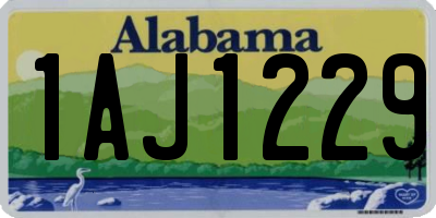 AL license plate 1AJ1229