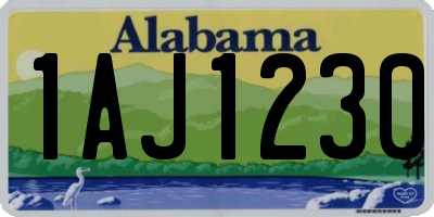 AL license plate 1AJ1230