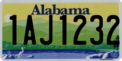 AL license plate 1AJ1232