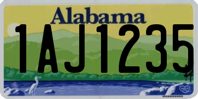 AL license plate 1AJ1235