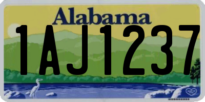 AL license plate 1AJ1237