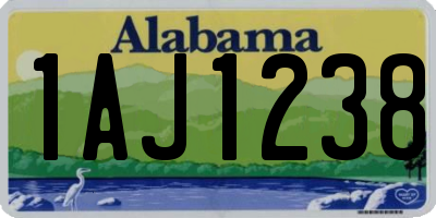 AL license plate 1AJ1238