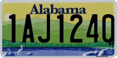 AL license plate 1AJ1240