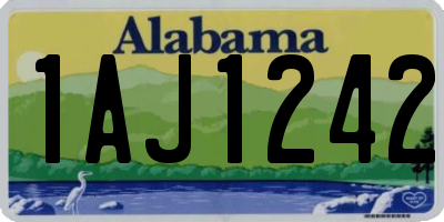 AL license plate 1AJ1242