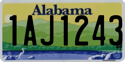 AL license plate 1AJ1243
