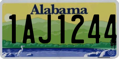 AL license plate 1AJ1244