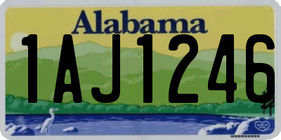AL license plate 1AJ1246