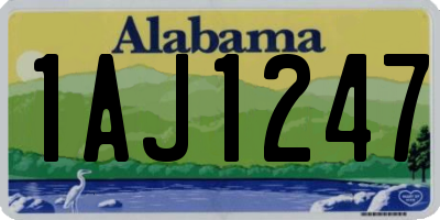 AL license plate 1AJ1247