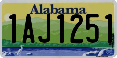 AL license plate 1AJ1251
