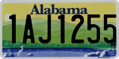 AL license plate 1AJ1255