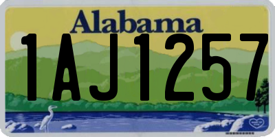 AL license plate 1AJ1257
