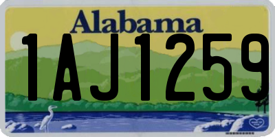 AL license plate 1AJ1259