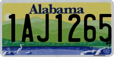 AL license plate 1AJ1265