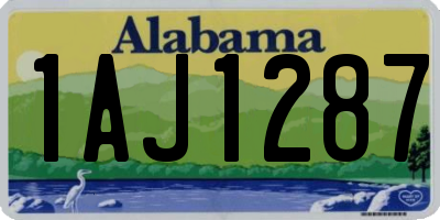 AL license plate 1AJ1287