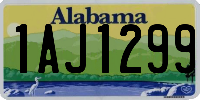AL license plate 1AJ1299