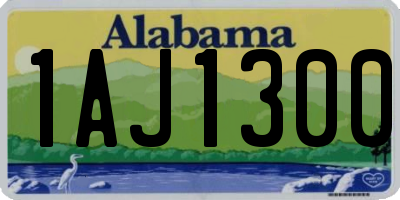 AL license plate 1AJ1300