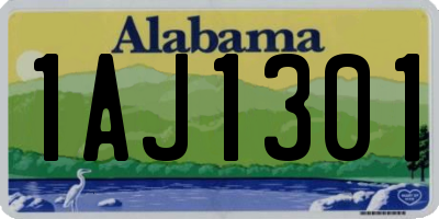 AL license plate 1AJ1301