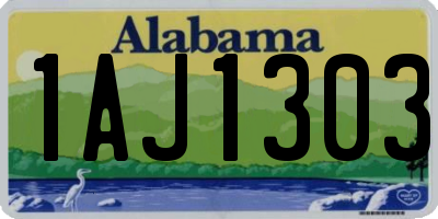 AL license plate 1AJ1303