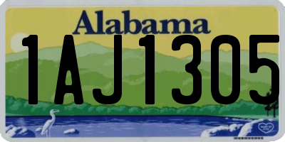 AL license plate 1AJ1305