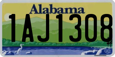 AL license plate 1AJ1308