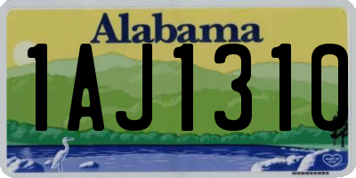 AL license plate 1AJ1310