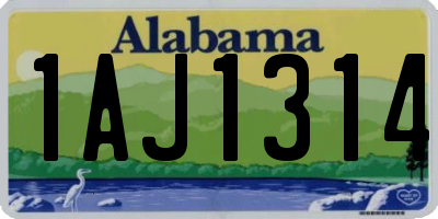 AL license plate 1AJ1314