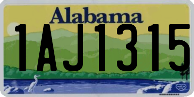 AL license plate 1AJ1315