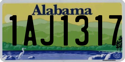 AL license plate 1AJ1317