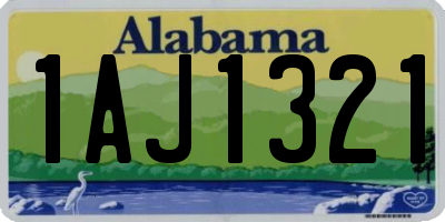 AL license plate 1AJ1321