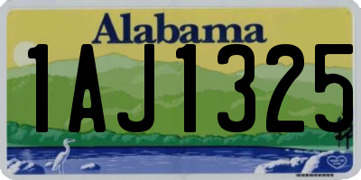 AL license plate 1AJ1325