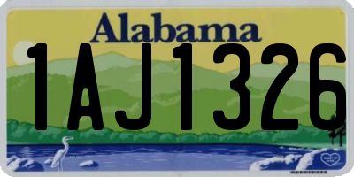 AL license plate 1AJ1326