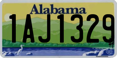 AL license plate 1AJ1329