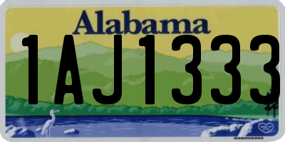 AL license plate 1AJ1333