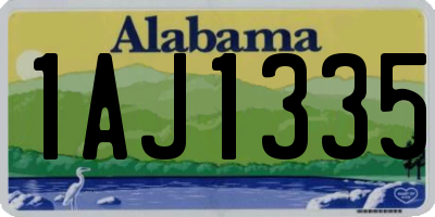 AL license plate 1AJ1335