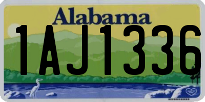 AL license plate 1AJ1336