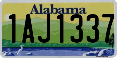 AL license plate 1AJ1337