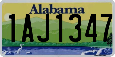 AL license plate 1AJ1347