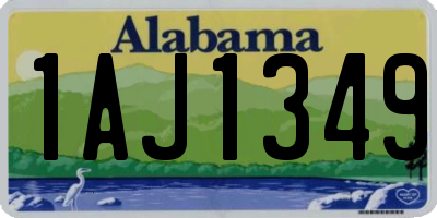 AL license plate 1AJ1349