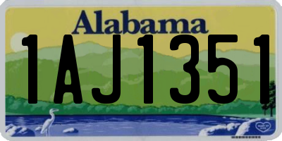 AL license plate 1AJ1351